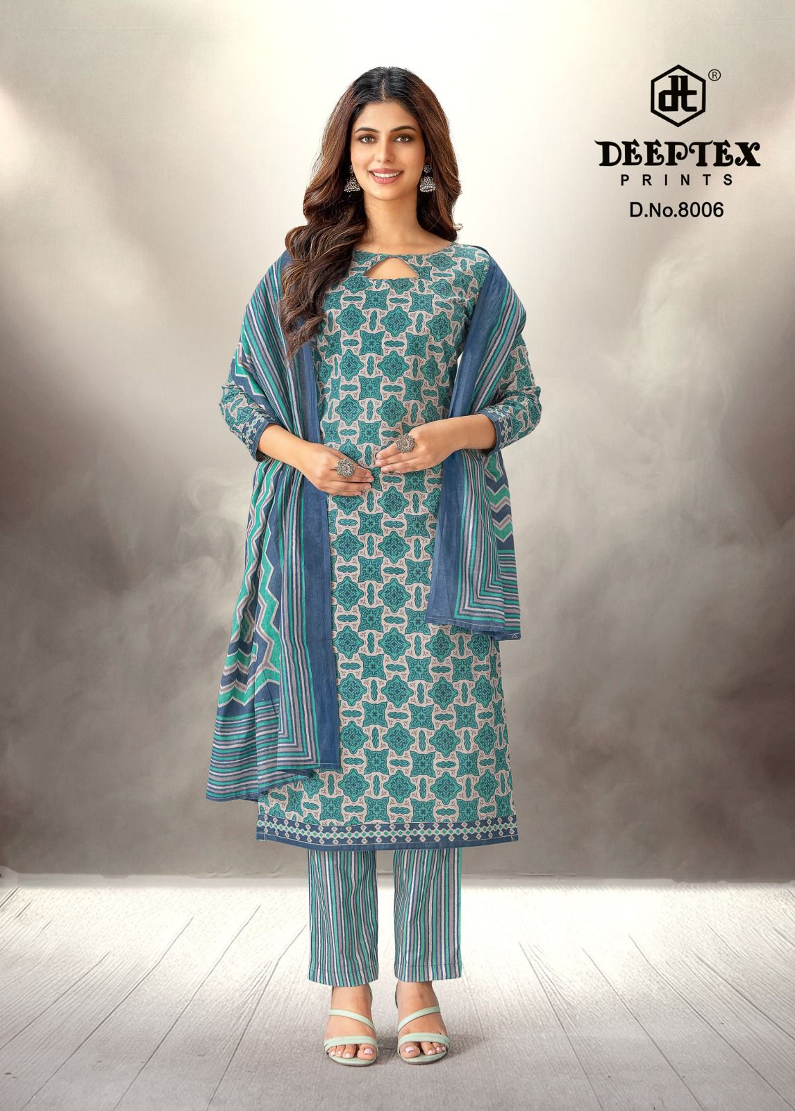 Aaliza Vol 8 By Deeptex Printed Cotton Dress Material Suppliers In India
